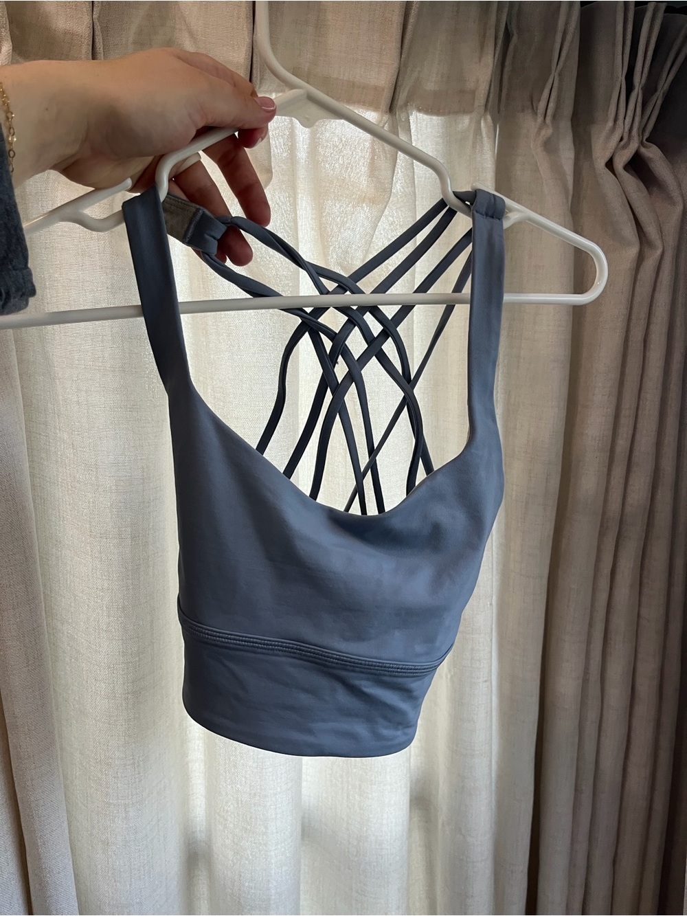 Lululemon Women’s Free to Be Longline Bra in Chambray